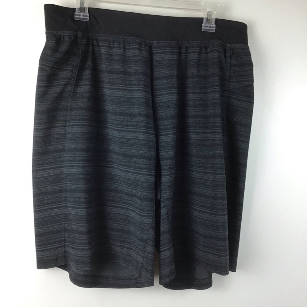 LULULEMON Men's Black & Grey Shorts Unlined XL